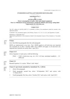 AS/NZS 62087.2.2:2011 AMDT 2