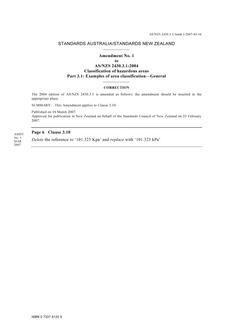 AS/NZS 2430.3.1:2004 AMDT 1 AS/NZS 2430.3.1:2004 AMDT 1