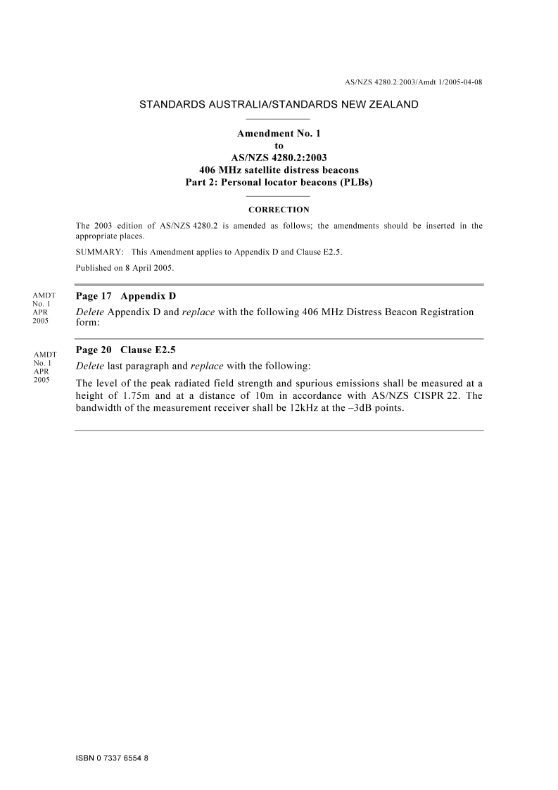 AS/NZS 4280.2:2003 AMDT 1