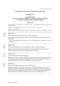 AS/NZS 4967:2009 AMDT 1