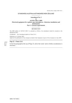 AS/NZS 2381.1:2005 AMDT 3 AS/NZS 2381.1:2005 AMDT 3