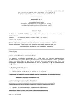 AS/NZS 60335.2.11:2009 AMDT 1