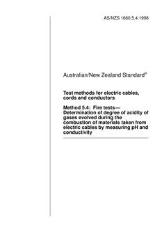 AS/NZS 1660.5.4:1998 AS/NZS 1660.5.4:1998