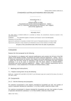 AS/NZS 60335.2.8:2004 AMDT 1