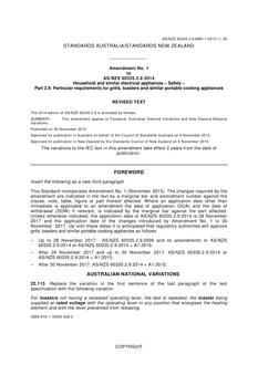 AS/NZS 60335.2.9:2014 Amd 1:2015