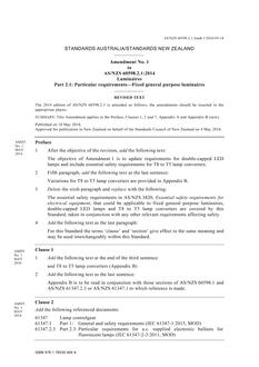 AS/NZS 60598.2.1:2014 Amd 1:2016