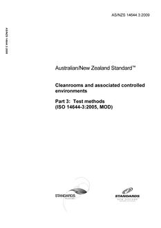 AS/NZS 14644.3:2009 AS/NZS 14644.3:2009