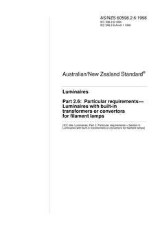 AS/NZS 60598.2.6:1998
