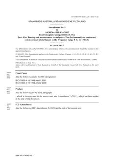 AS/NZS 61000.4.16:2002 AMDT 1