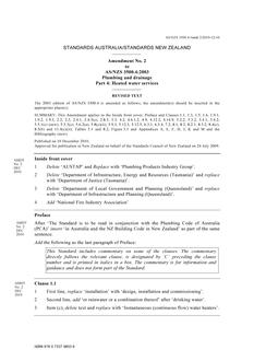AS/NZS 3500.4:2003 AMDT 2 AS/NZS 3500.4:2003 AMDT 2