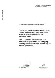 AS/NZS IEC 60999.1:2012 AS/NZS IEC 60999.1:2012