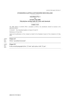 AS/NZS 4766:2006 AMDT 1 AS/NZS 4766:2006 AMDT 1