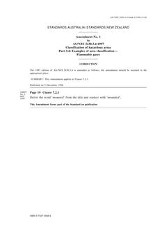 AS/NZS 2430.3.4:1997 AMDT 1 AS/NZS 2430.3.4:1997 AMDT 1