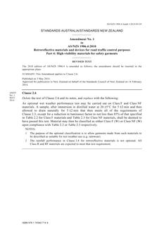 AS/NZS 1906.4:2010/Amdt 1:2014 AS/NZS 1906.4:2010/Amdt 1:2014