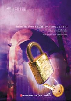 AS/NZS 7799.2:2003 AS/NZS 7799.2:2003