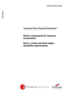 AS/NZS 2699.3:2000 AS/NZS 2699.3:2000