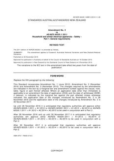 AS/NZS 60335.1:2011 Amd 3:2015