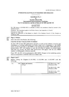 AS/NZS 1852.0:1996 AMDT 1 AS/NZS 1852.0:1996 AMDT 1