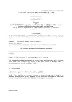 AS/NZS 61558.2.6:2001 AMDT 2