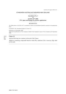 AS/NZS 1477:2006 AMDT 1 AS/NZS 1477:2006 AMDT 1