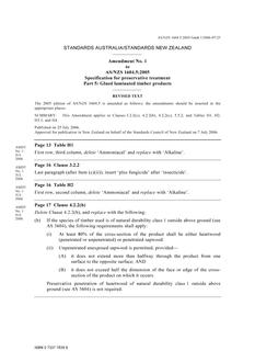 AS/NZS 1604.5:2005 AMDT 1 AS/NZS 1604.5:2005 AMDT 1