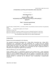 AS/NZS 60335.1:2002 AMDT 4
