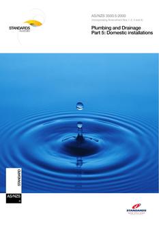 AS/NZS 3500.5:2000 AS/NZS 3500.5:2000