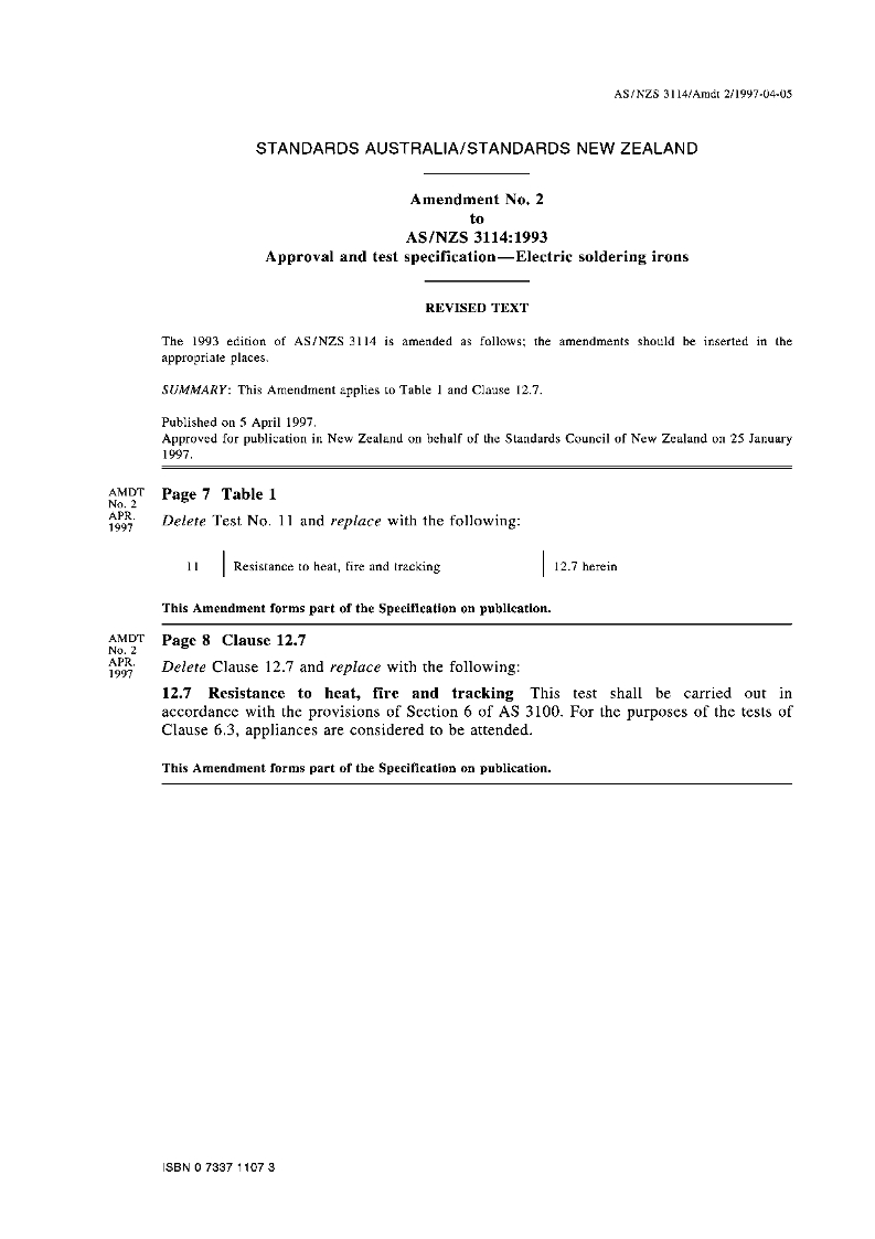 AS/NZS 3114:1993 AMDT 2