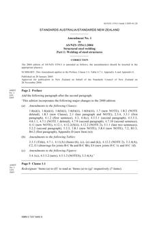 AS/NZS 1554.1:2004 AMDT 1 AS/NZS 1554.1:2004 AMDT 1