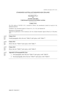 AS/NZS 1163:2016 Amd 1:2017