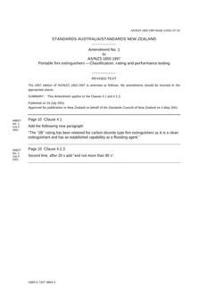 AS/NZS 1850:1997 AMDT 1 AS/NZS 1850:1997 AMDT 1