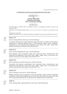 AS/NZS 3500.3:2003 AMDT 3 AS/NZS 3500.3:2003 AMDT 3