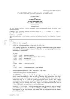 AS/NZS 1170.3:2003 AMDT 1
