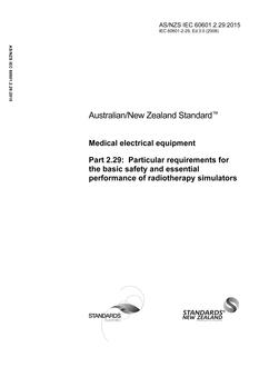 AS/NZS IEC 60601.2.29:2015 AS/NZS IEC 60601.2.29:2015