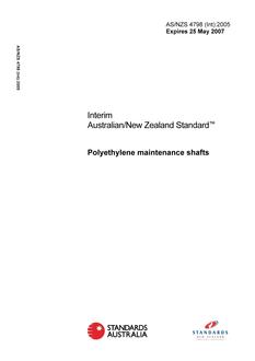AS/NZS 4798(INT):2005 AS/NZS 4798(INT):2005