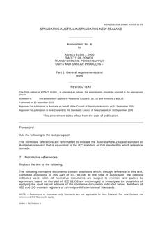 AS/NZS 61558.1:2000 AMDT 4 AS/NZS 61558.1:2000 AMDT 4