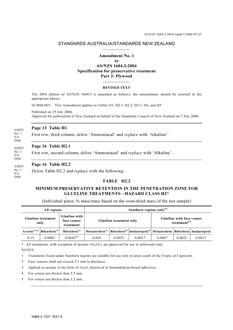 AS/NZS 1604.3:2004 AMDT 1 AS/NZS 1604.3:2004 AMDT 1