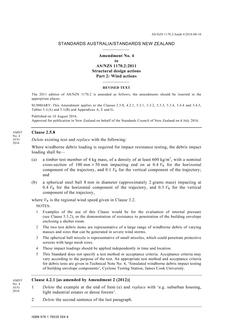 AS/NZS 1170.2:2011 Amd 4:2016