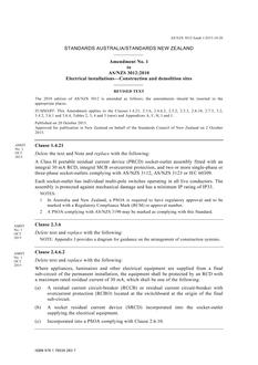 AS/NZS 3012:2010 Amd 1:2015