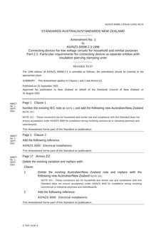 AS/NZS 60998.2.3:1998 AMDT 1