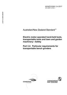 AS/NZS 62841.3.4:2017 AS/NZS 62841.3.4:2017