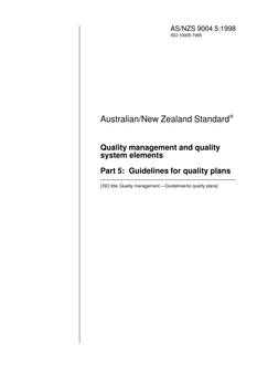AS/NZS 9004.5:1998 AS/NZS 9004.5:1998