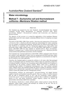 AS/NZS 4276.7:2007 AS/NZS 4276.7:2007