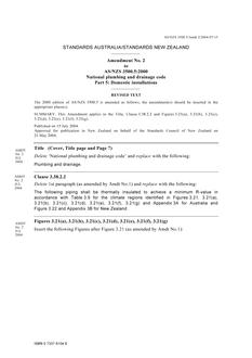 AS/NZS 3500.5:2000 AMDT 2 AS/NZS 3500.5:2000 AMDT 2