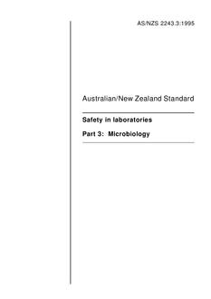 AS/NZS 2243.3:1995 AS/NZS 2243.3:1995