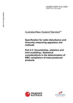 AS/NZS CISPR 16.4.3:2004 (2ND EDITION) AS/NZS CISPR 16.4.3:2004 (2ND EDITION)