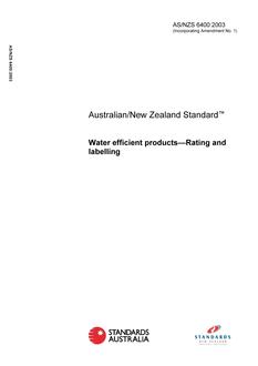 AS/NZS 6400:2003 AS/NZS 6400:2003