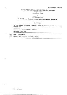 AS/NZS 2696:1996 AMDT 1 AS/NZS 2696:1996 AMDT 1