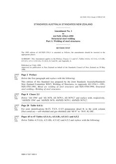 AS/NZS 1554.1:1995 AMDT 1 AS/NZS 1554.1:1995 AMDT 1