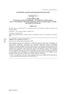 AS/NZS 3823.1.2:2001 AMDT 4 AS/NZS 3823.1.2:2001 AMDT 4